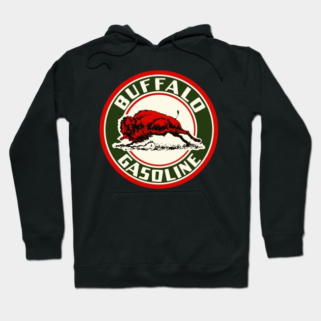 Buffalo Gasoline vintage sign reproduction Hoodie by Hit the Road Designs
